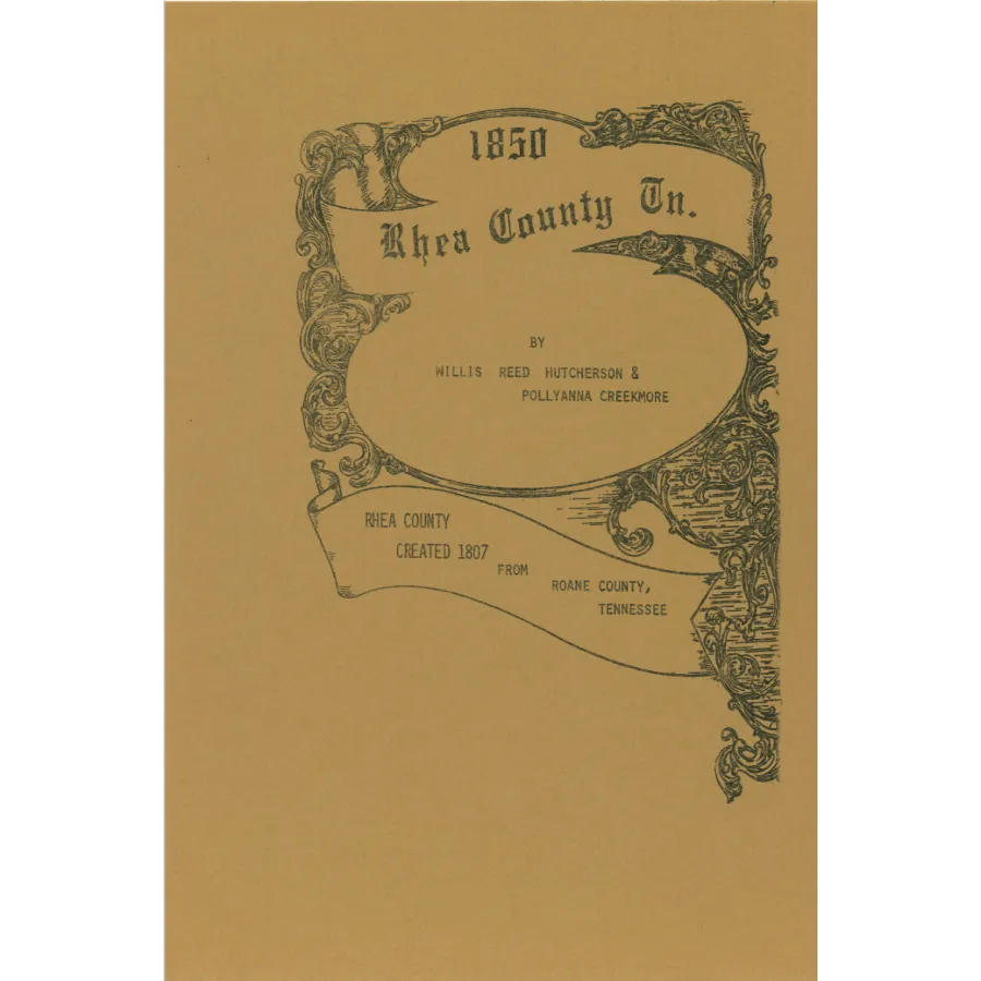1850 Rhea County, Tennessee Census