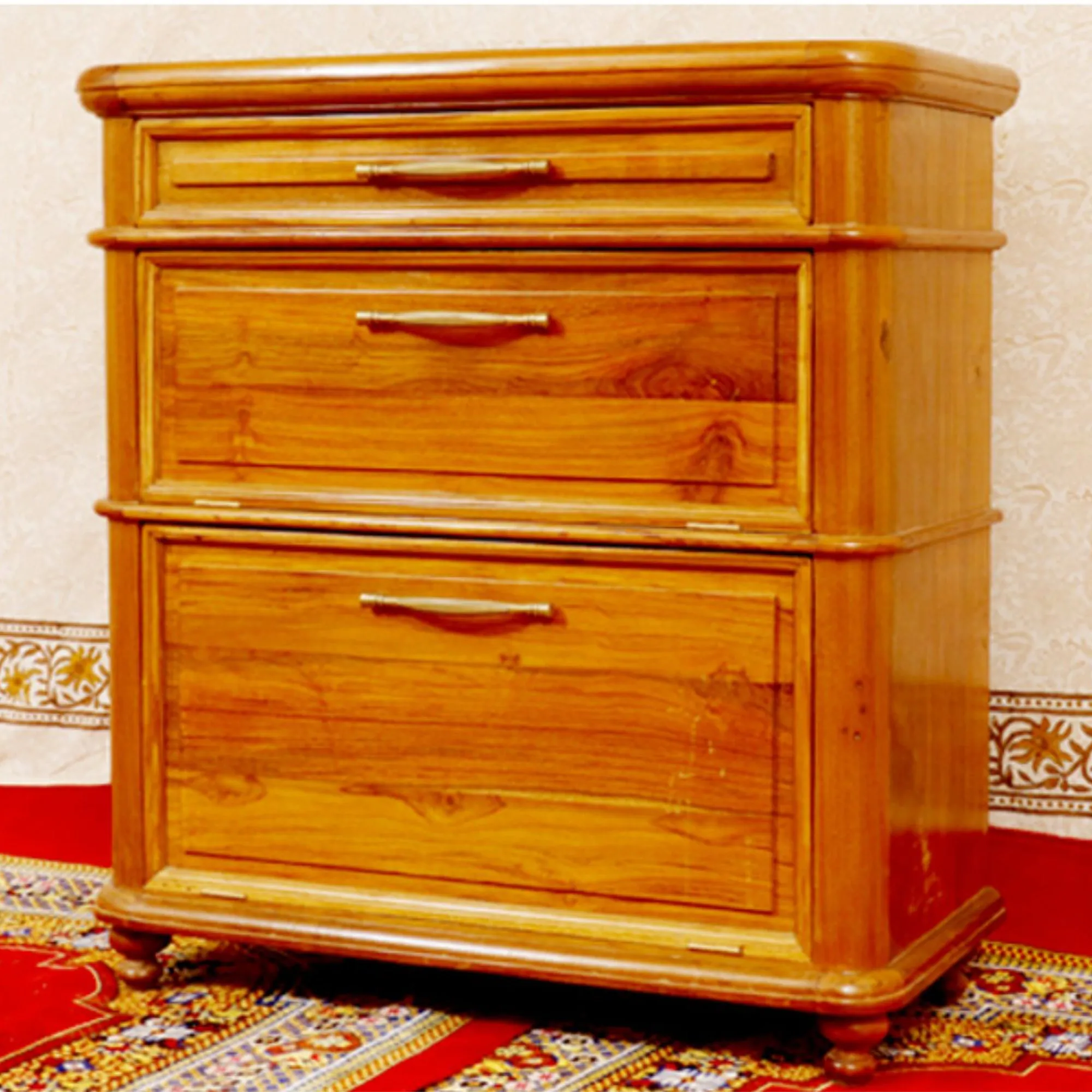 3-Drawer Teak Cabinet