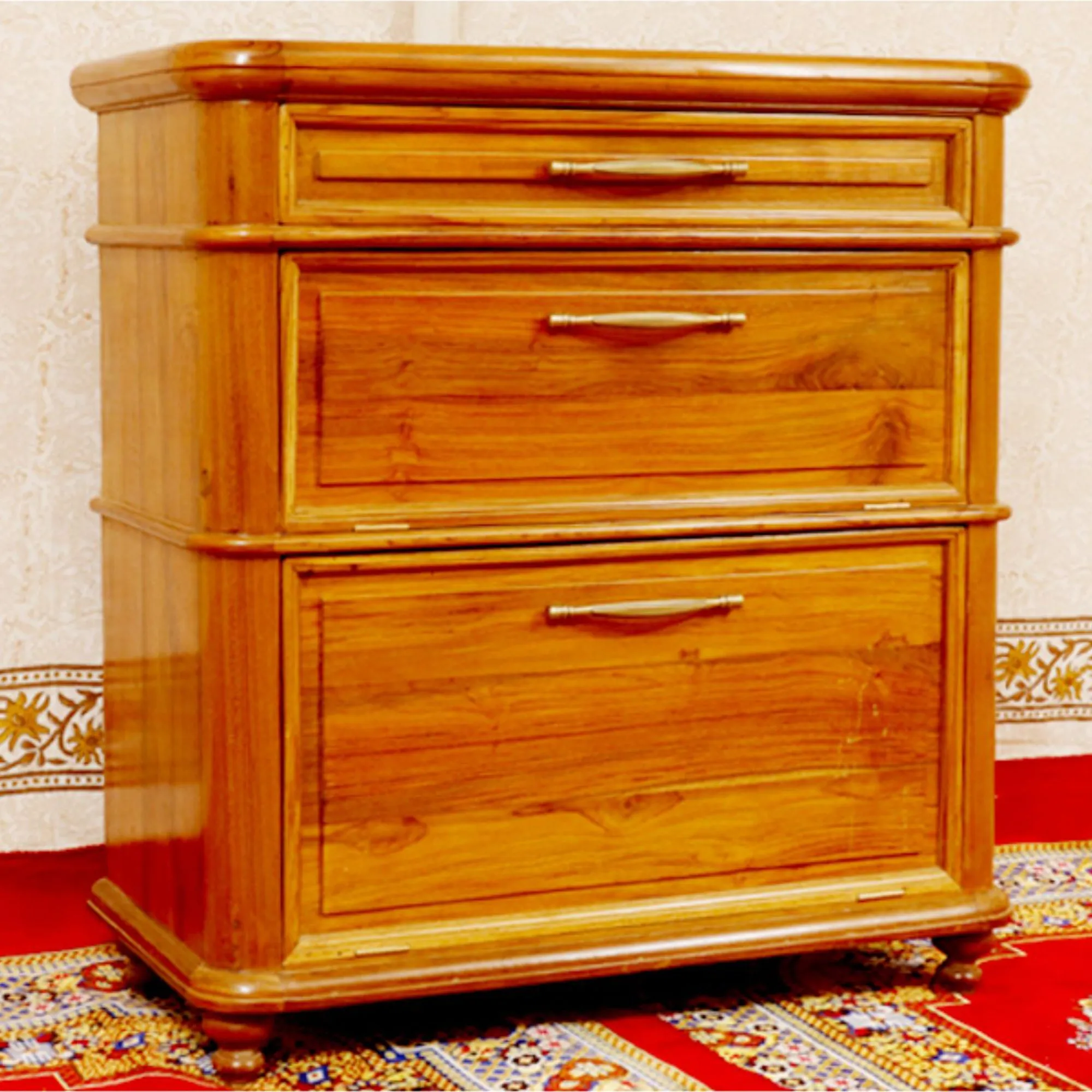 3-Drawer Teak Cabinet