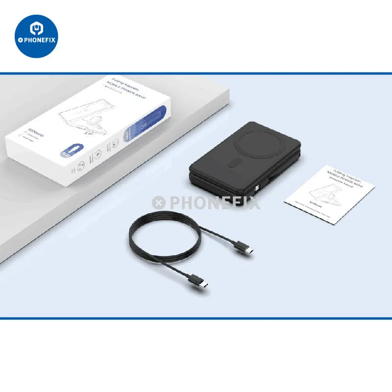 3 In 1 Magnetic Wireless Fast Charger Station Portable Power Bank