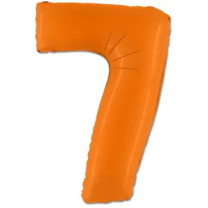 40 inch Number 7 - Orange Balloon