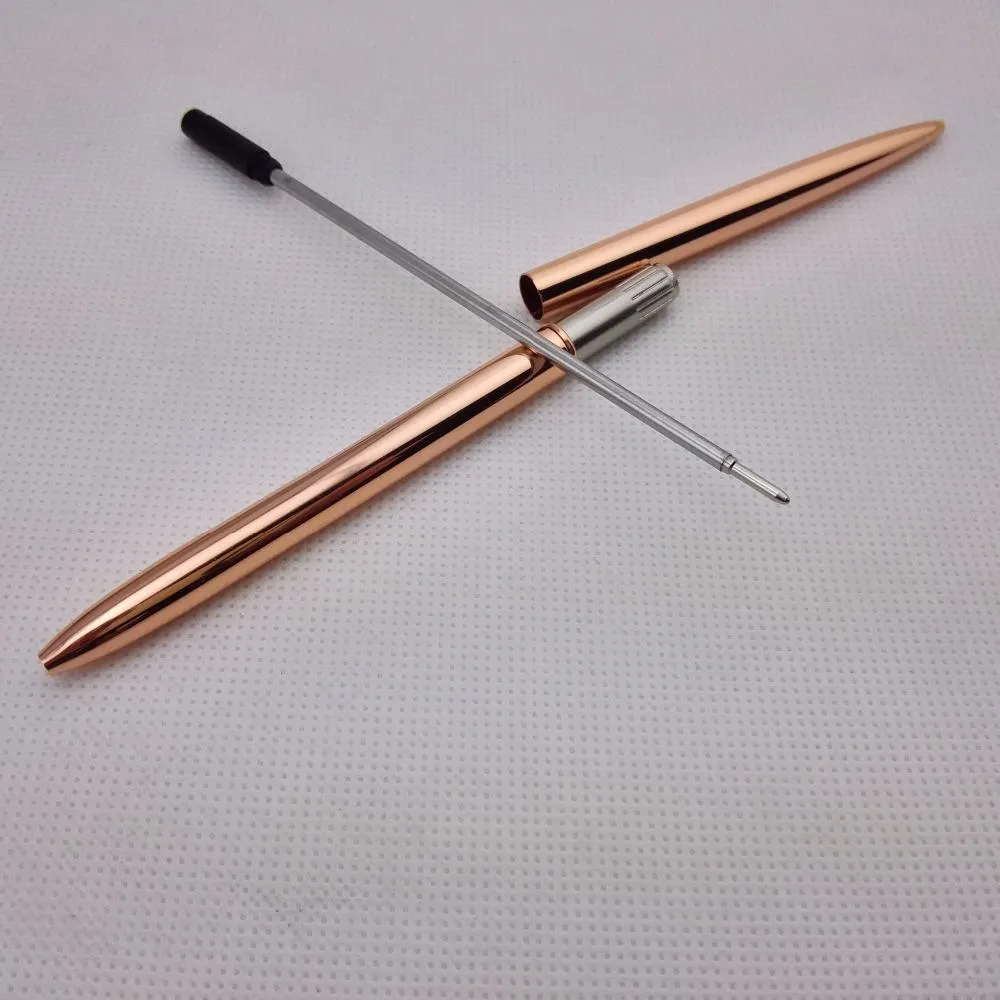 6 6 Pieces Slim Metal Gold and Rose Gold Ballpoint Pens