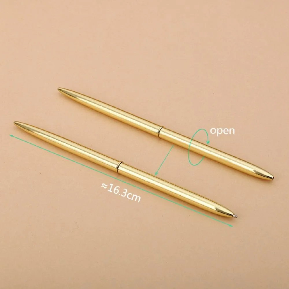 6 6 Pieces Slim Metal Gold and Rose Gold Ballpoint Pens