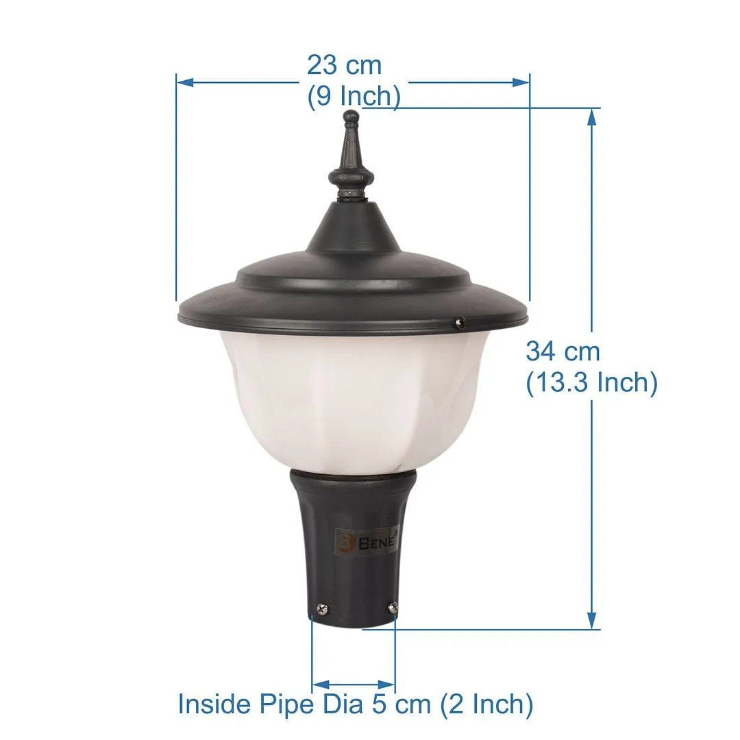 Adam-Style Garden Light 23 Cms (Milky, Grey)