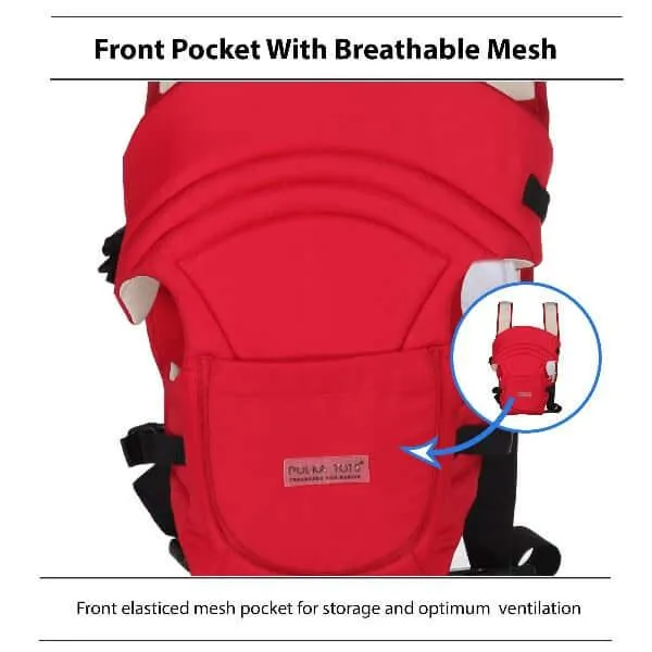 Adjustable Hands-Free 3-in-1 Baby Carrier (Red)