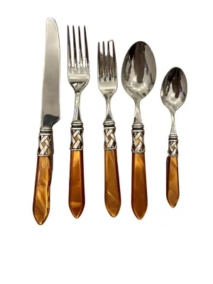 Aladdin Antique Pearlized Brown - Five piece place setting