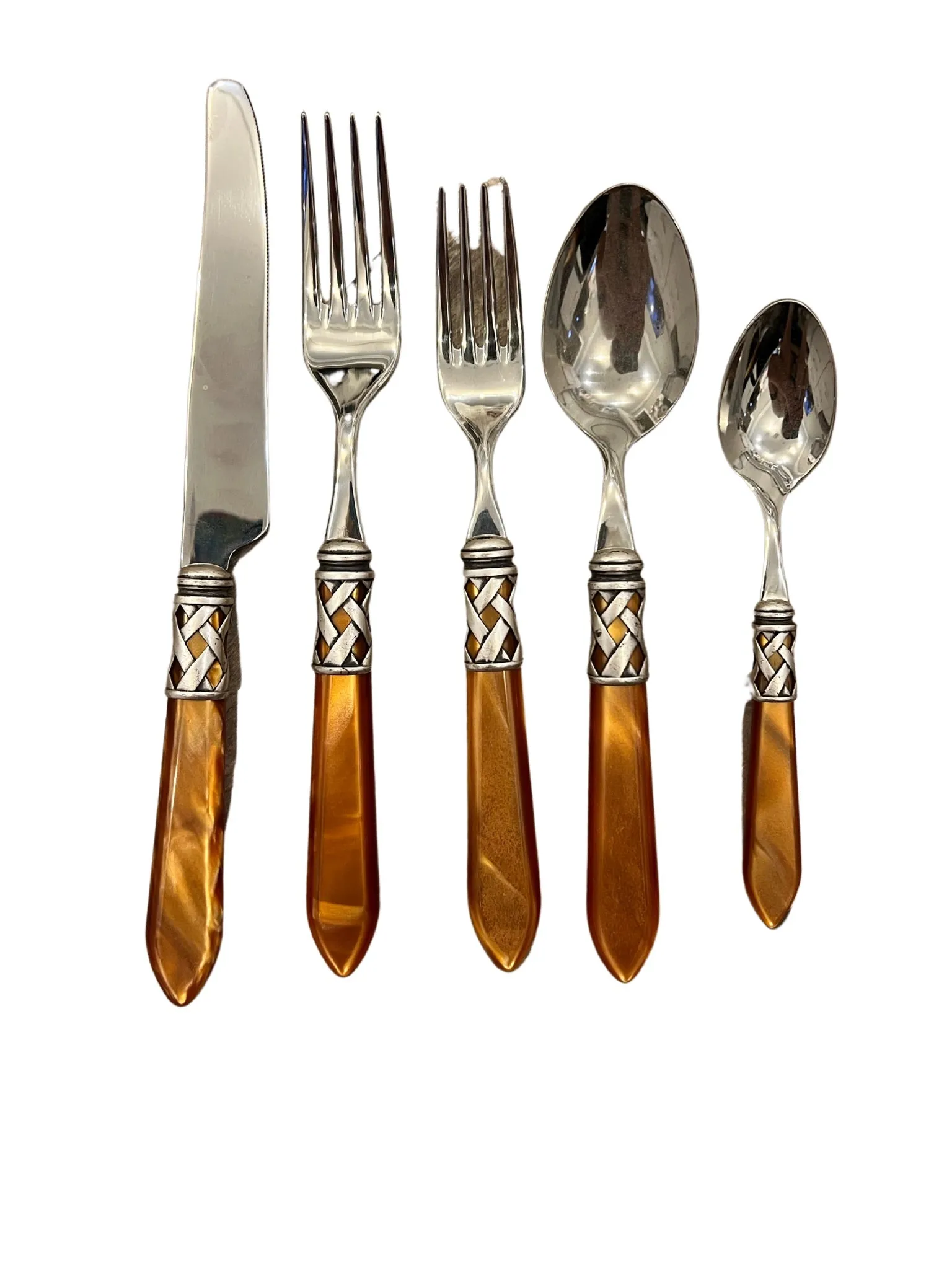 Aladdin Antique Pearlized Brown - Five piece place setting