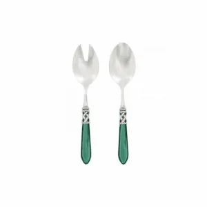 Aladdin Antique Salad Server Set-Green