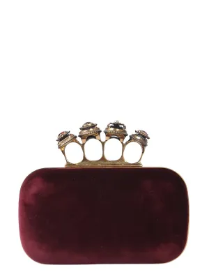 Alexander McQueen Embellished Four Ring Clutch Bag