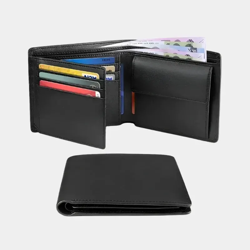 Anti RFID Leather Wallet - Cross & Crown