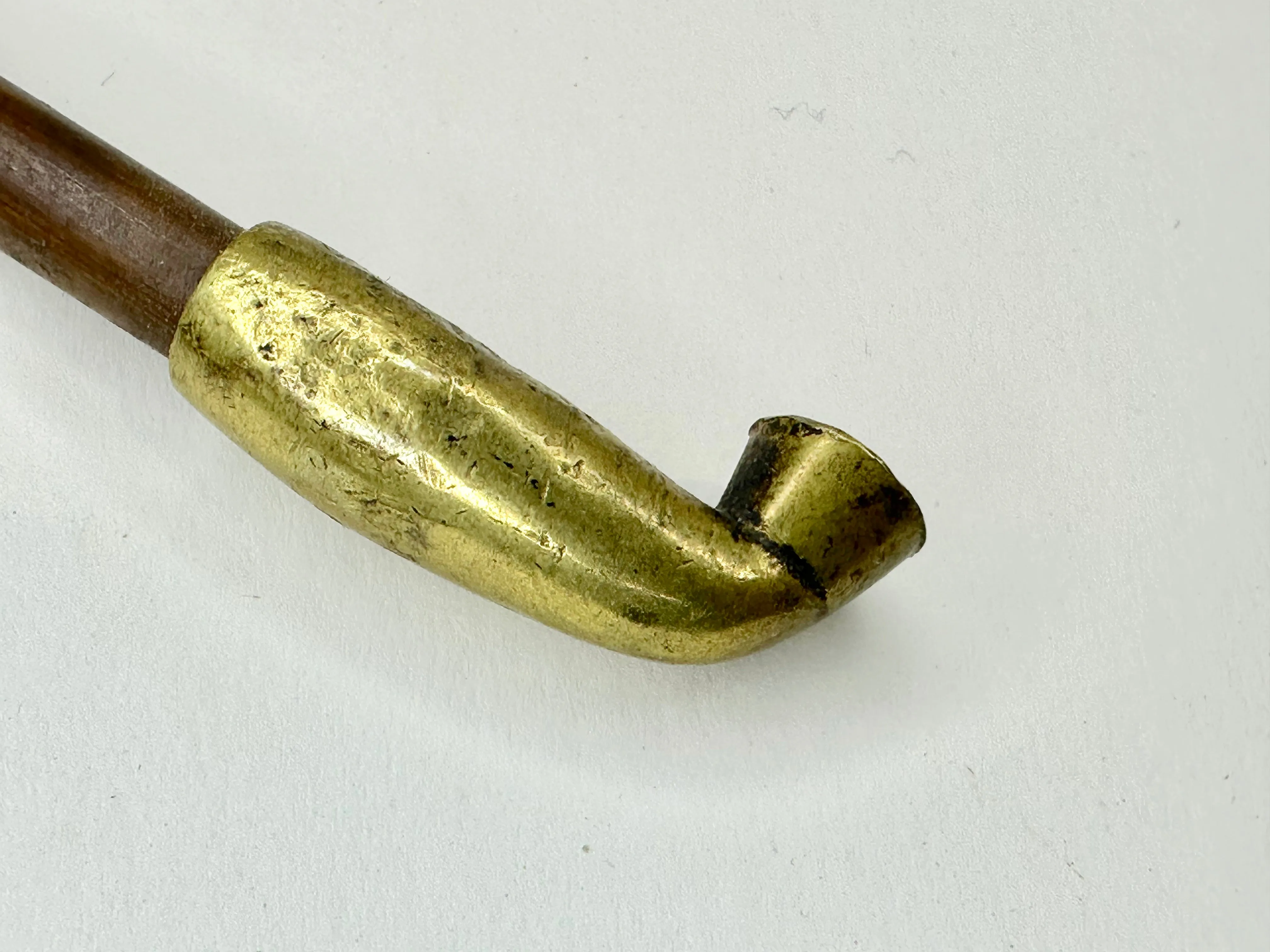 Antique Meiji Era c1890's Japanese Bronze Signed Kiseru 煙管 Good Draw 8.5"