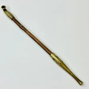 Antique Meiji Era c1890's Japanese Bronze Signed Kiseru 煙管 Good Draw 8.5"
