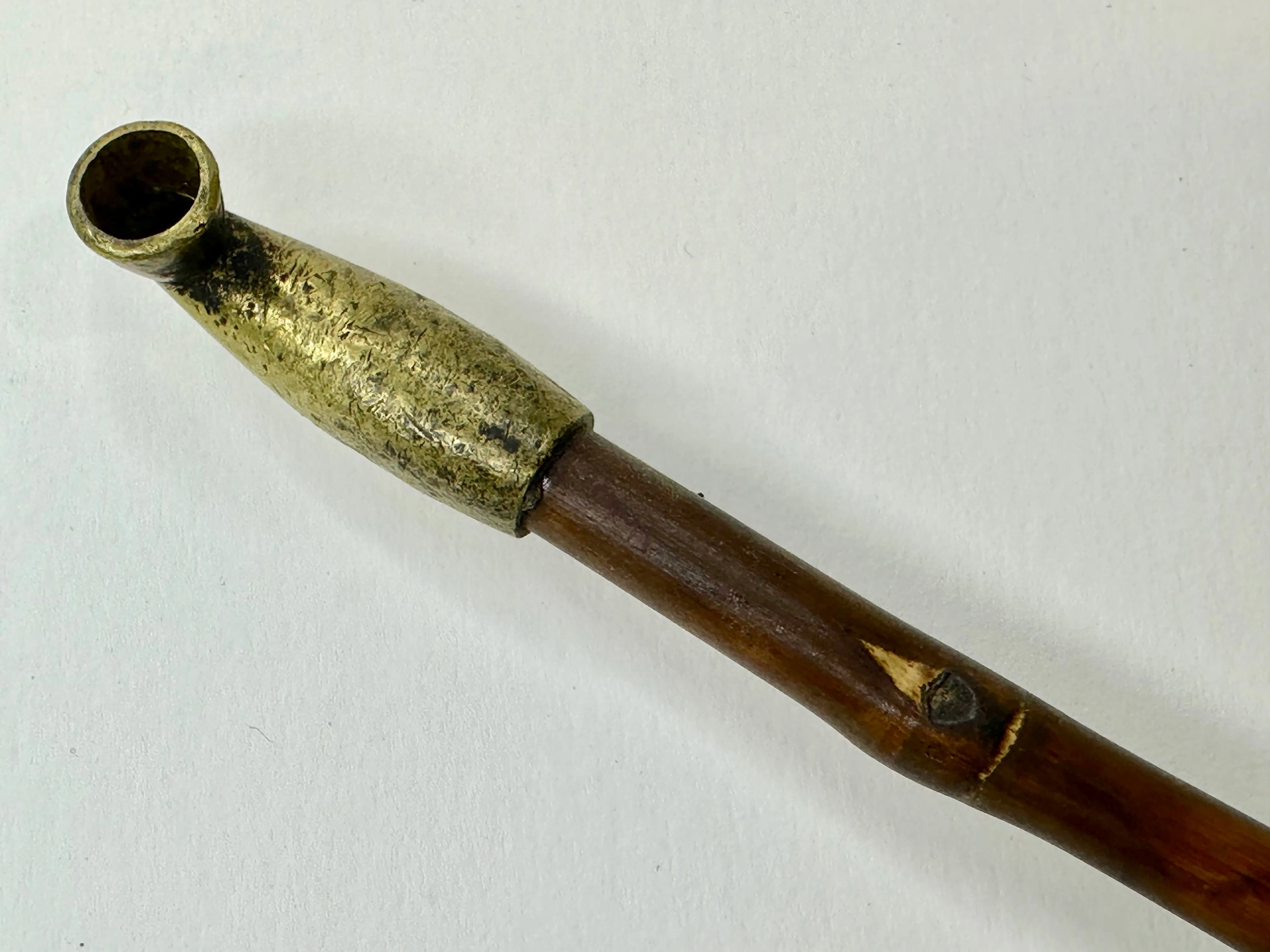 Antique Meiji Era c1890's Japanese Bronze Signed Kiseru 煙管 Good Draw 8.5"