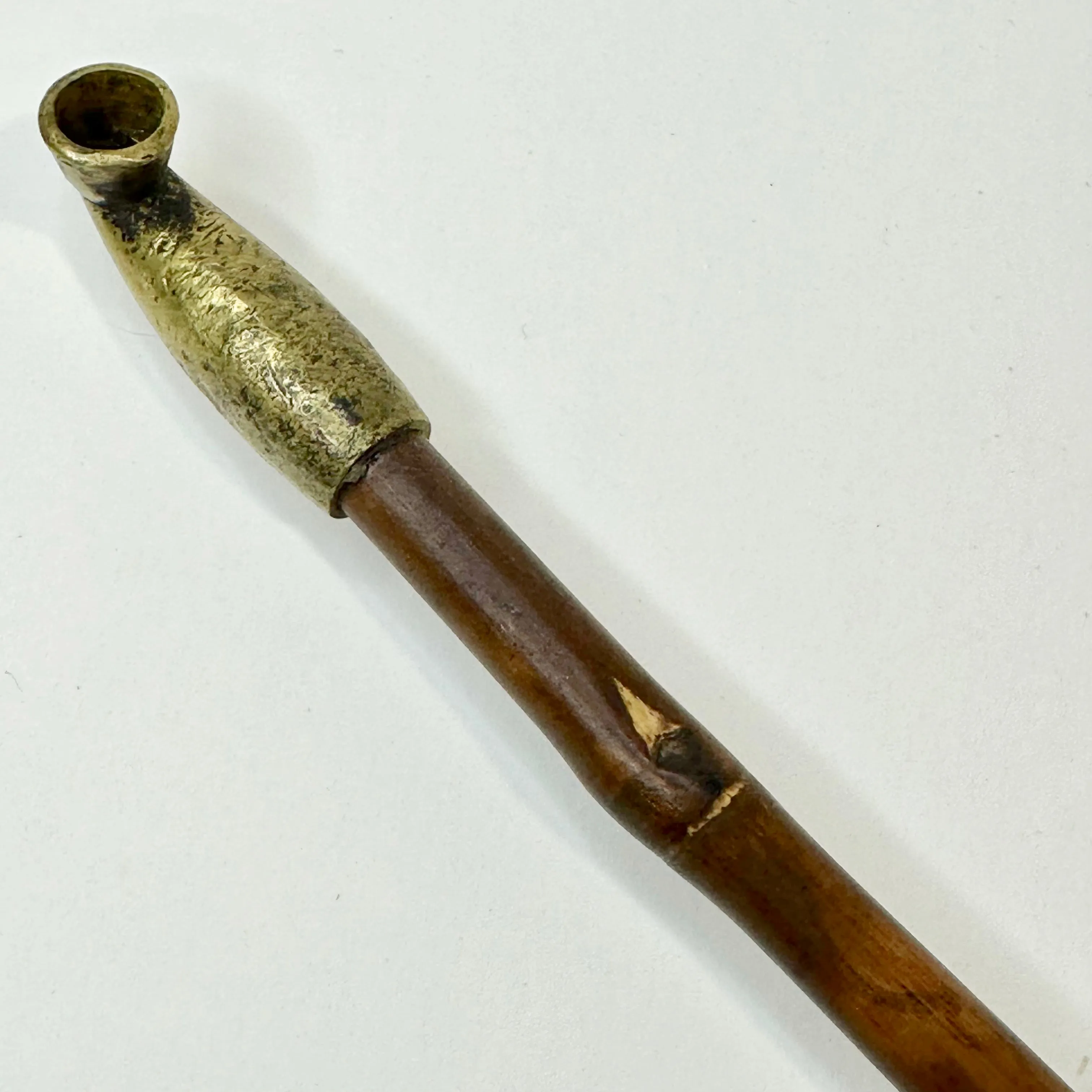 Antique Meiji Era c1890's Japanese Bronze Signed Kiseru 煙管 Good Draw 8.5"