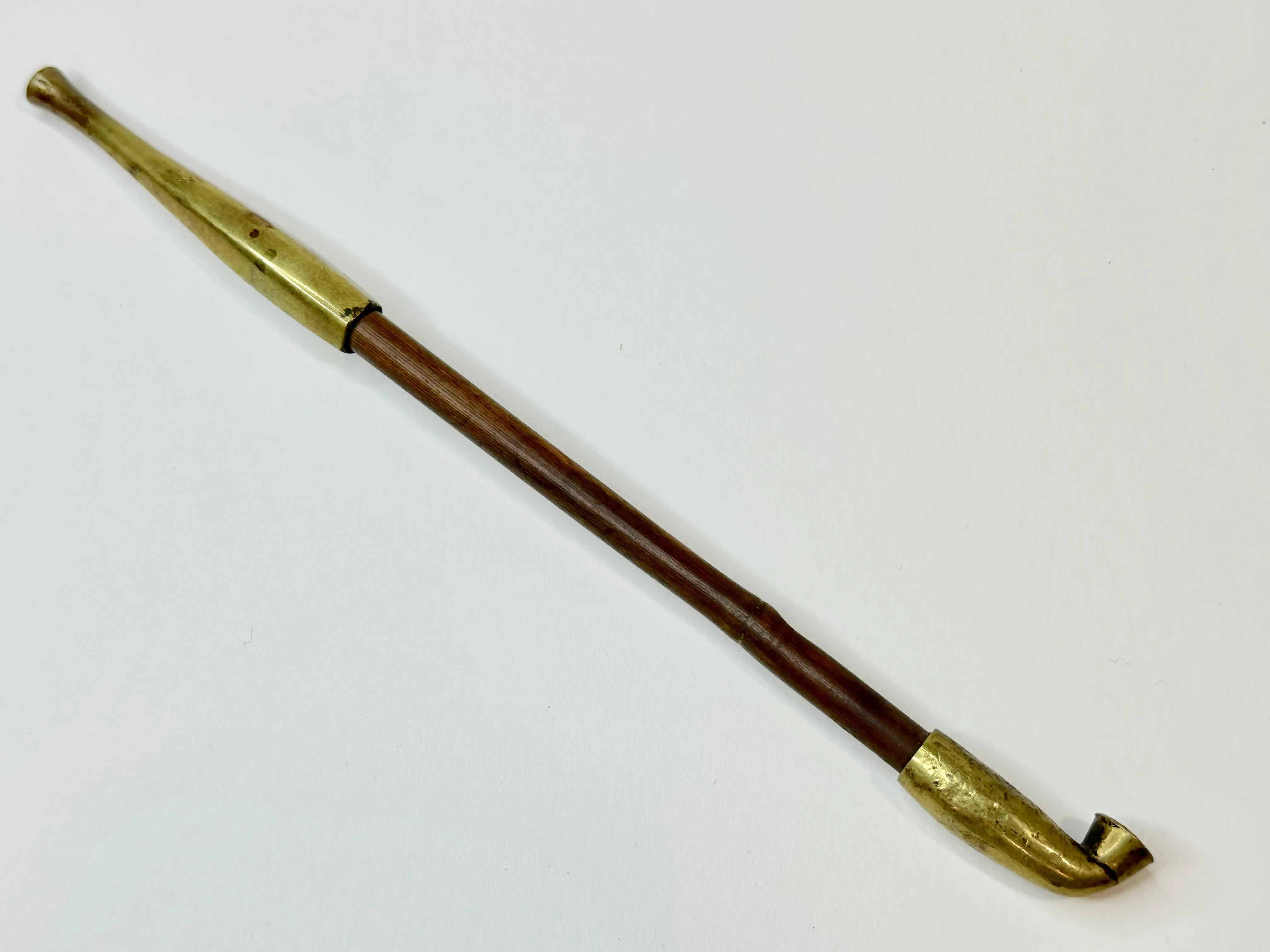 Antique Meiji Era c1890's Japanese Bronze Signed Kiseru 煙管 Good Draw 8.5"