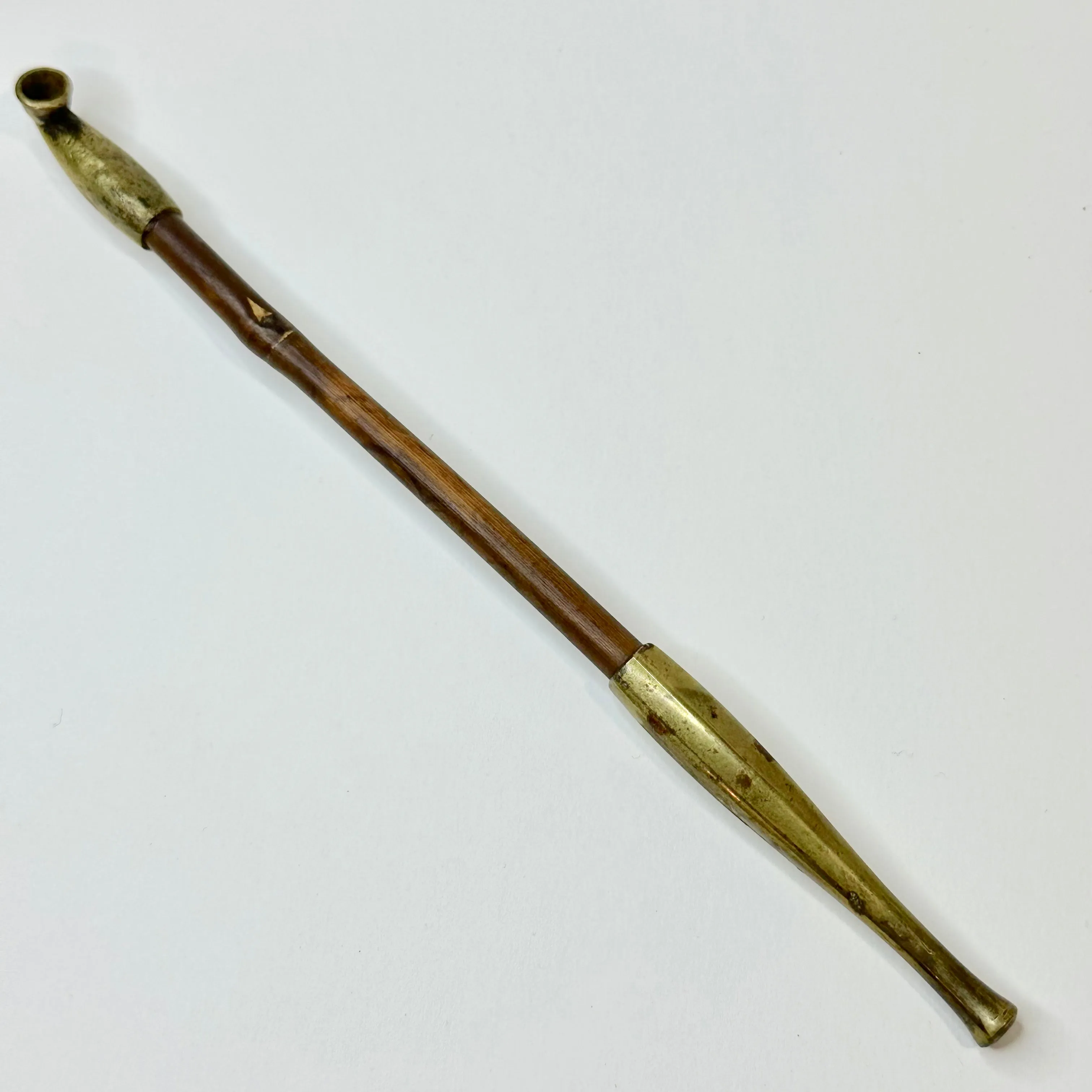 Antique Meiji Era c1890's Japanese Bronze Signed Kiseru 煙管 Good Draw 8.5"