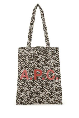 A.P.C. Lou Leopard Print Tote Bag