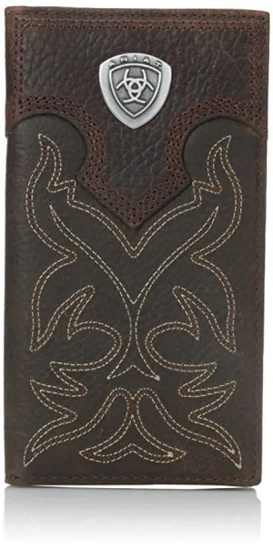 Ariat Shield Boot Stitch Rodeo Wallet Dark Brown A351802