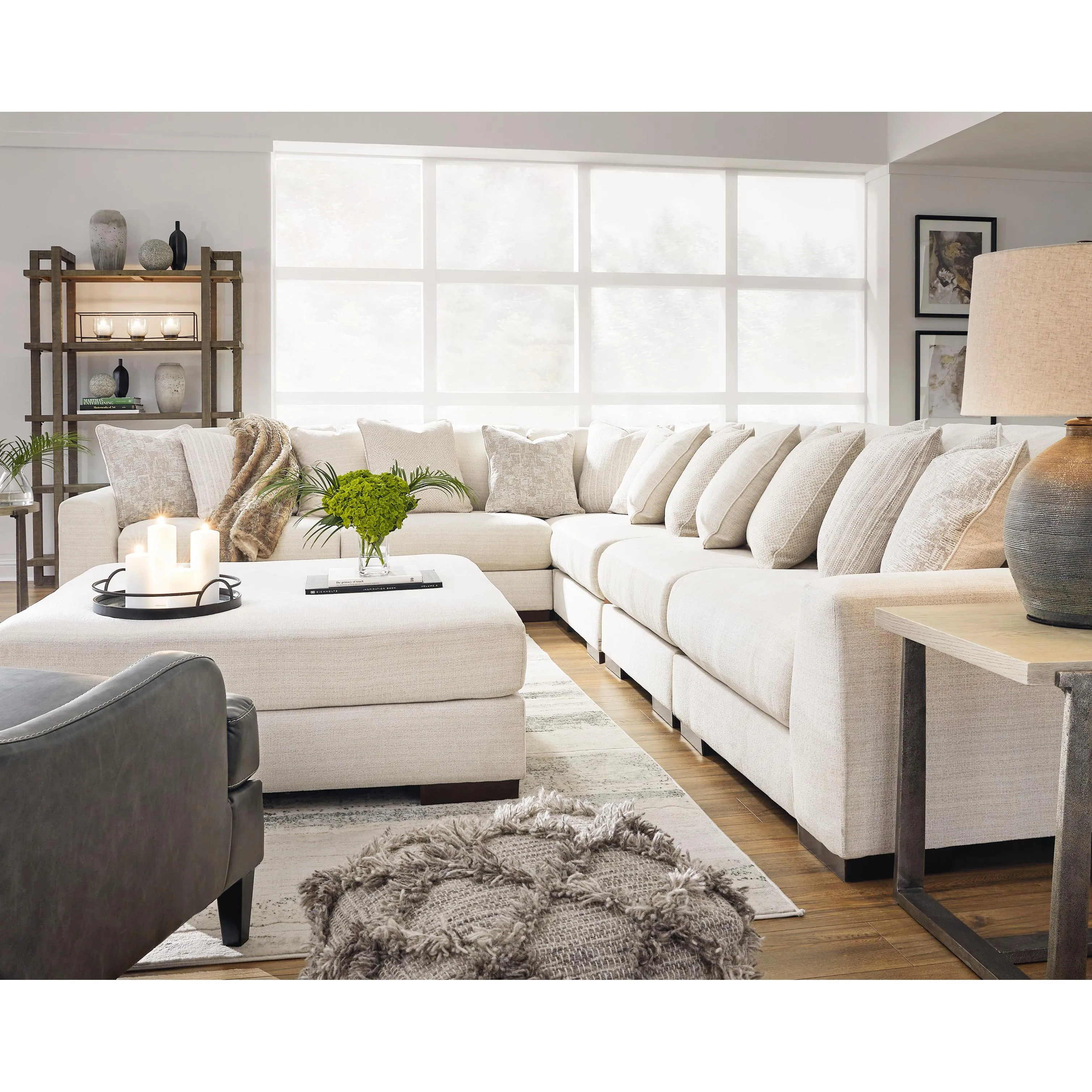 Ashley Lyndeboro Fabric Ottoman 1020208