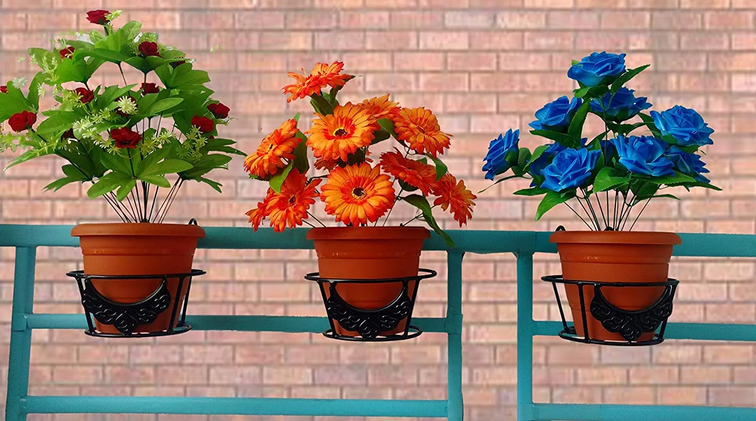 Basket Railing Planter Stand - 10"