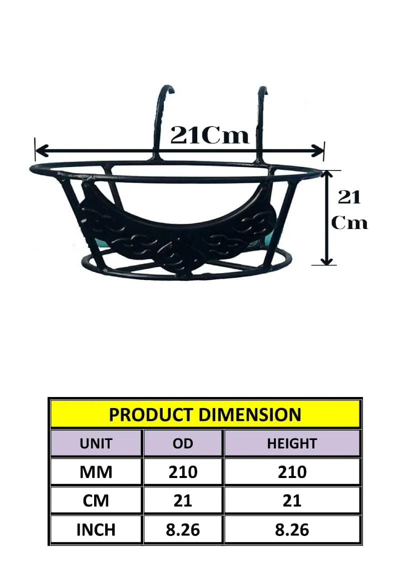 Basket Railing Planter Stand - 10"