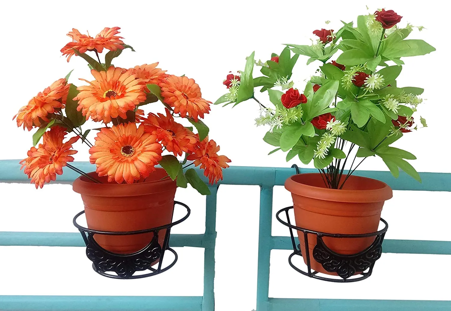 Basket Railing Planter Stand - 10"