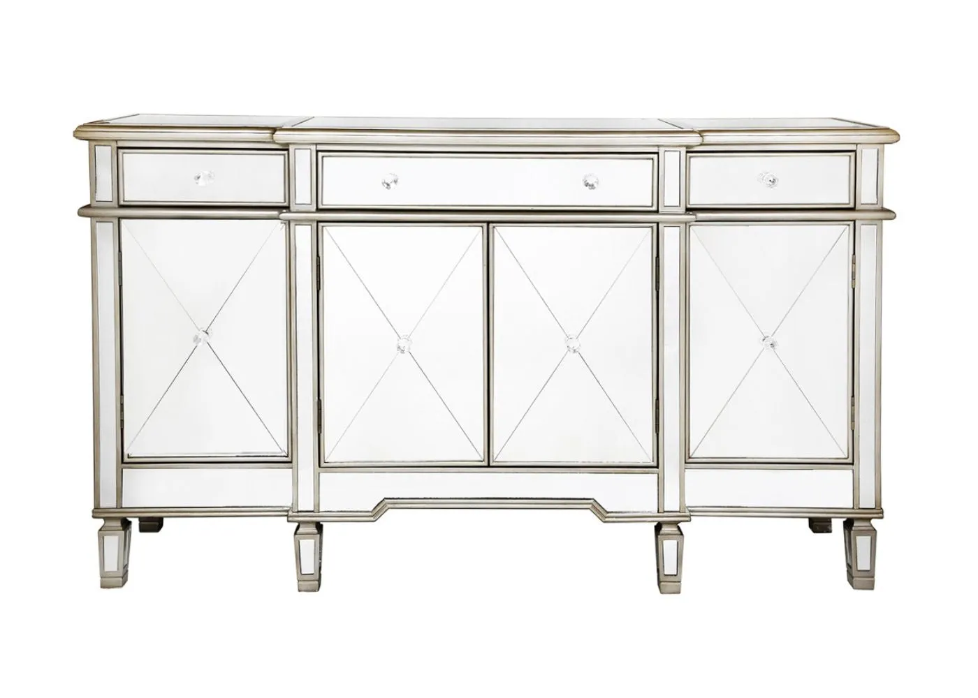 Beaumont 3-Drawer & 4-Door Mirrored Sideboard Range by Lina Home