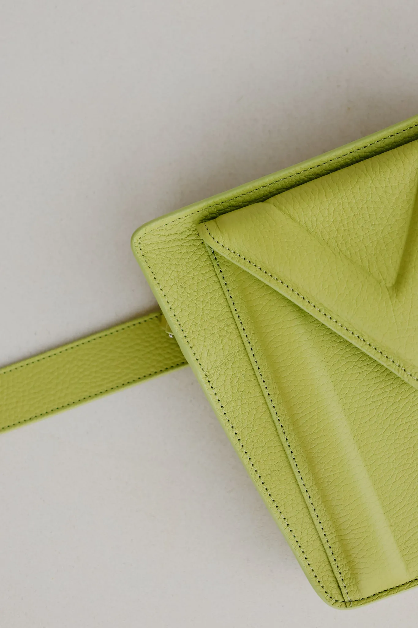 Belt Bag: Belt XL Lime Structured   Trapezium M Lime Structured