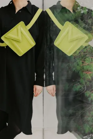 Belt Bag: Belt XL Lime Structured   Trapezium M Lime Structured