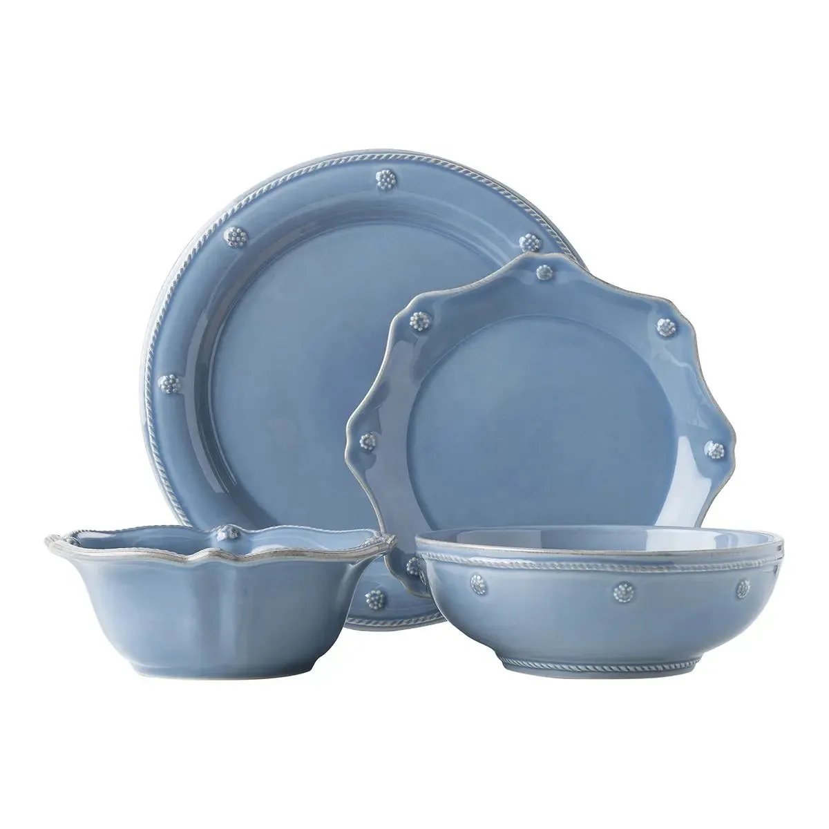 Berry & Thread Chambray 4 Piece Place Setting