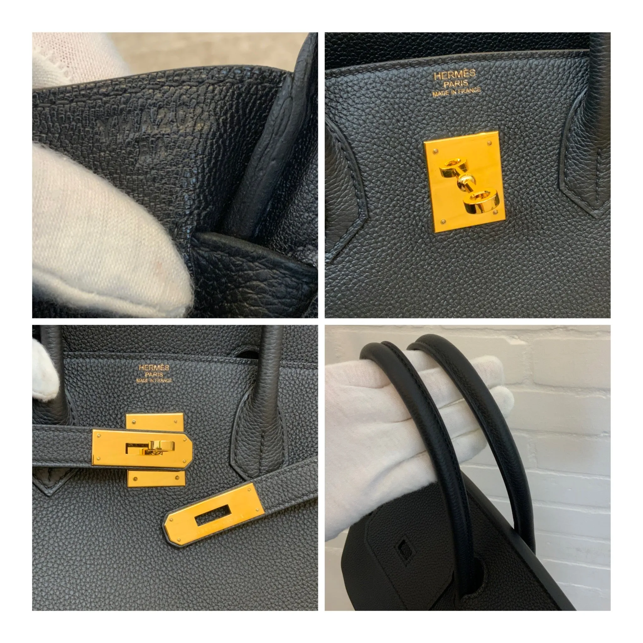 Birkin 30 Black Togo GHW
