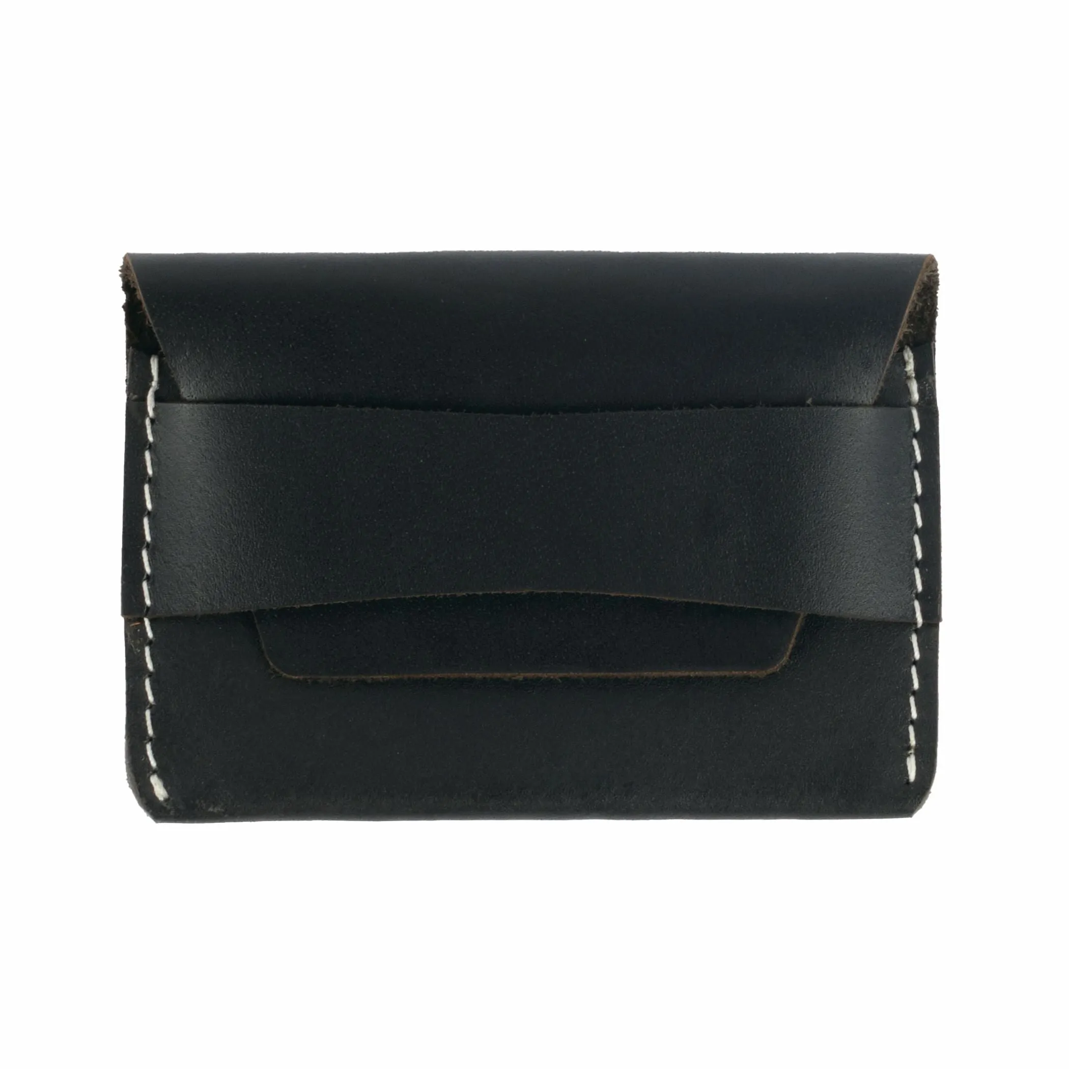 Black Leather Flap Wallet