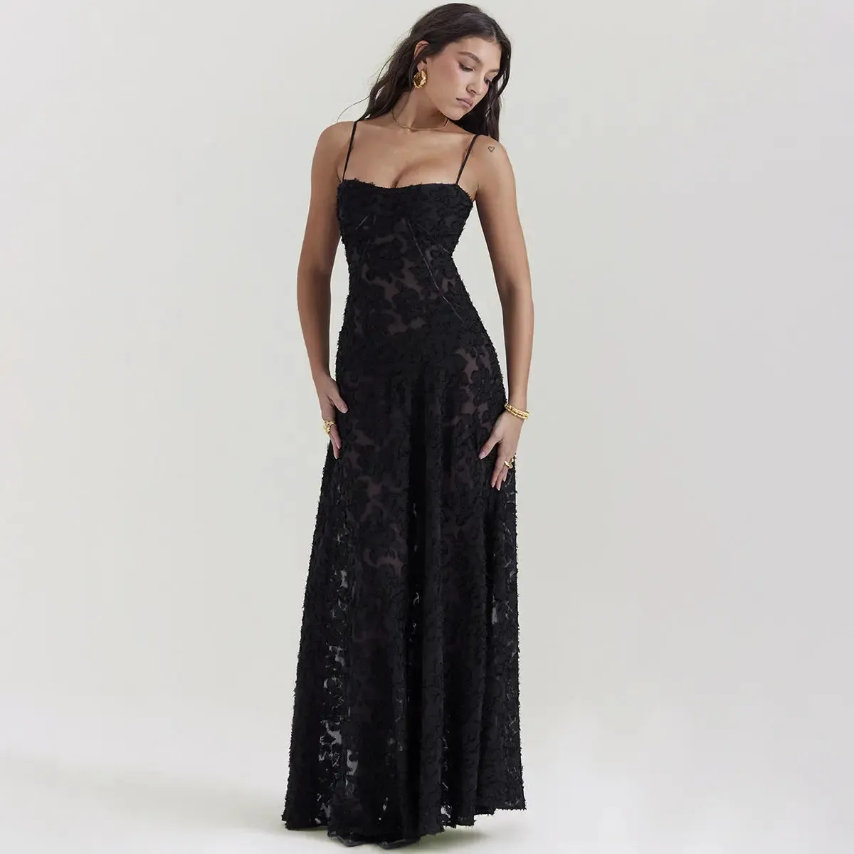 Black Spaghetti Strap Dress