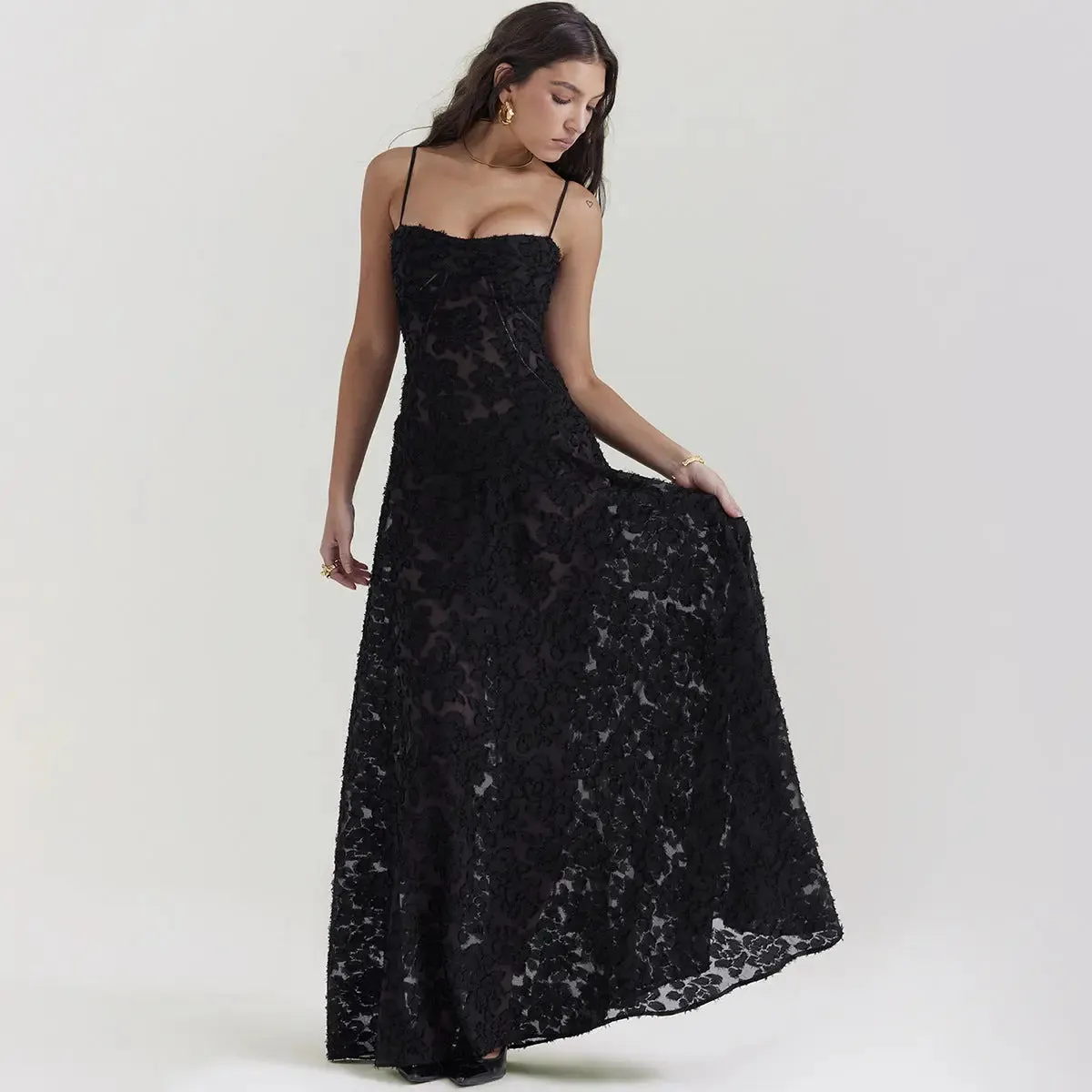 Black Spaghetti Strap Dress