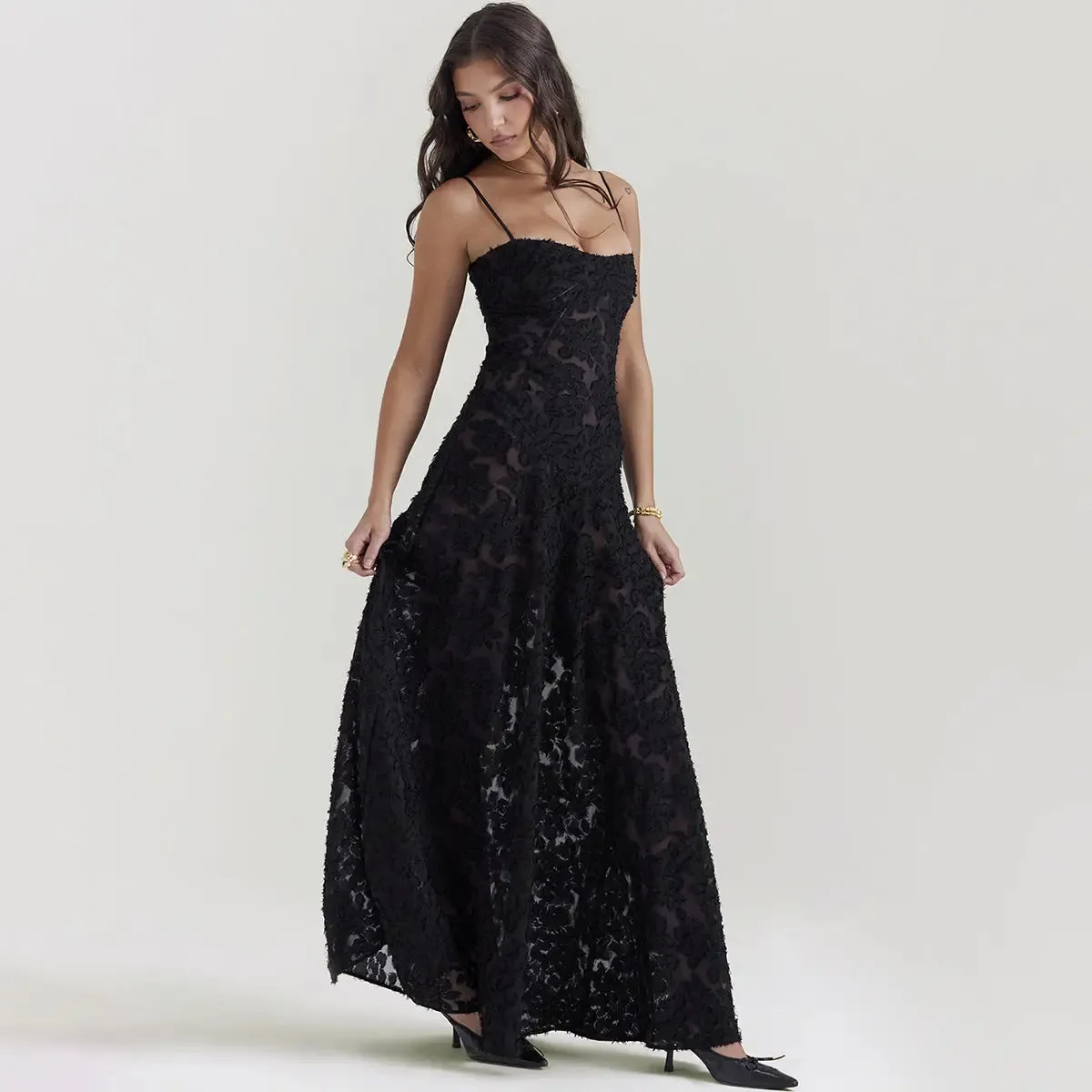 Black Spaghetti Strap Dress