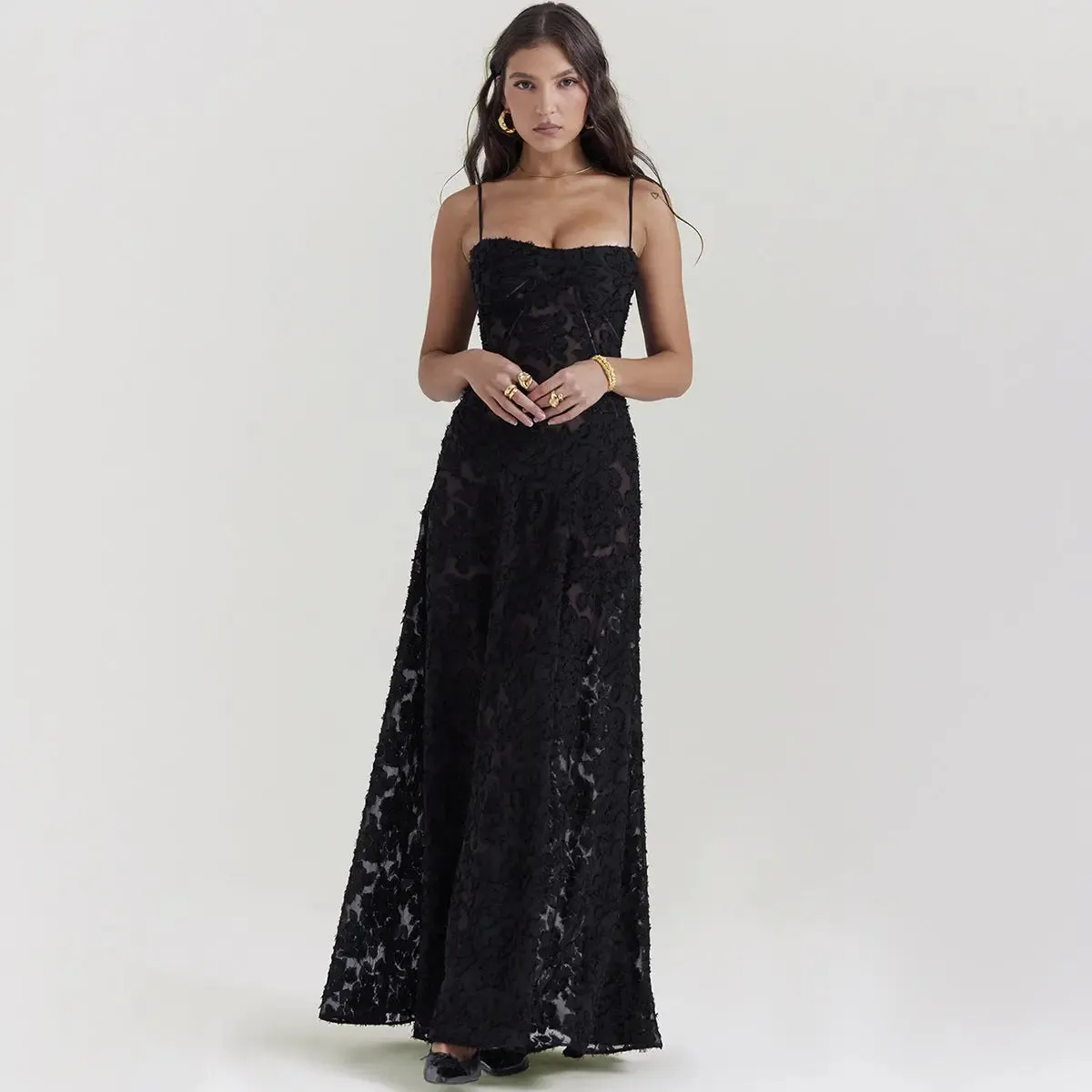 Black Spaghetti Strap Dress