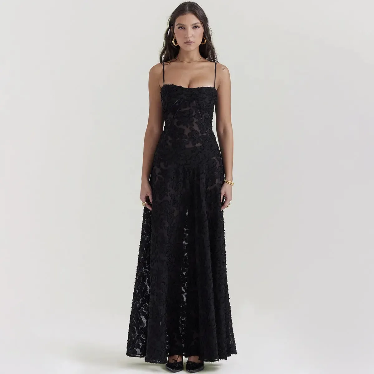 Black Spaghetti Strap Dress