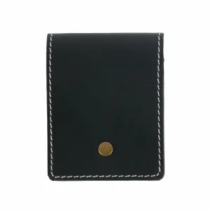 Black Vertical Bifold Slim Wallet