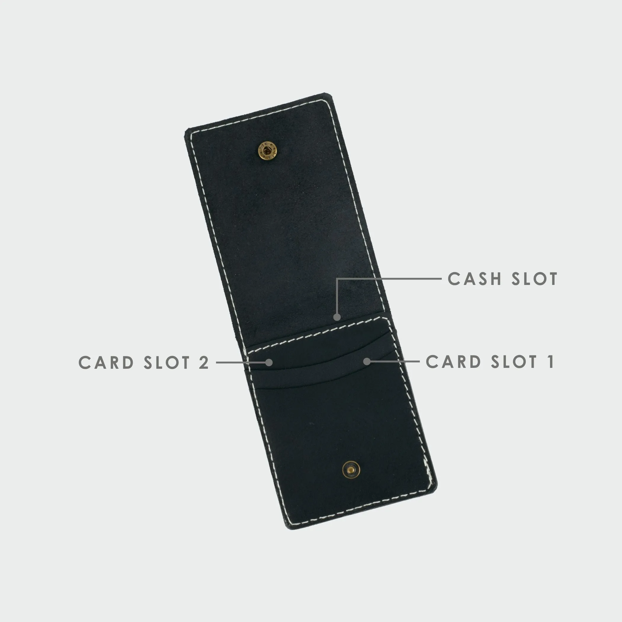 Black Vertical Bifold Slim Wallet