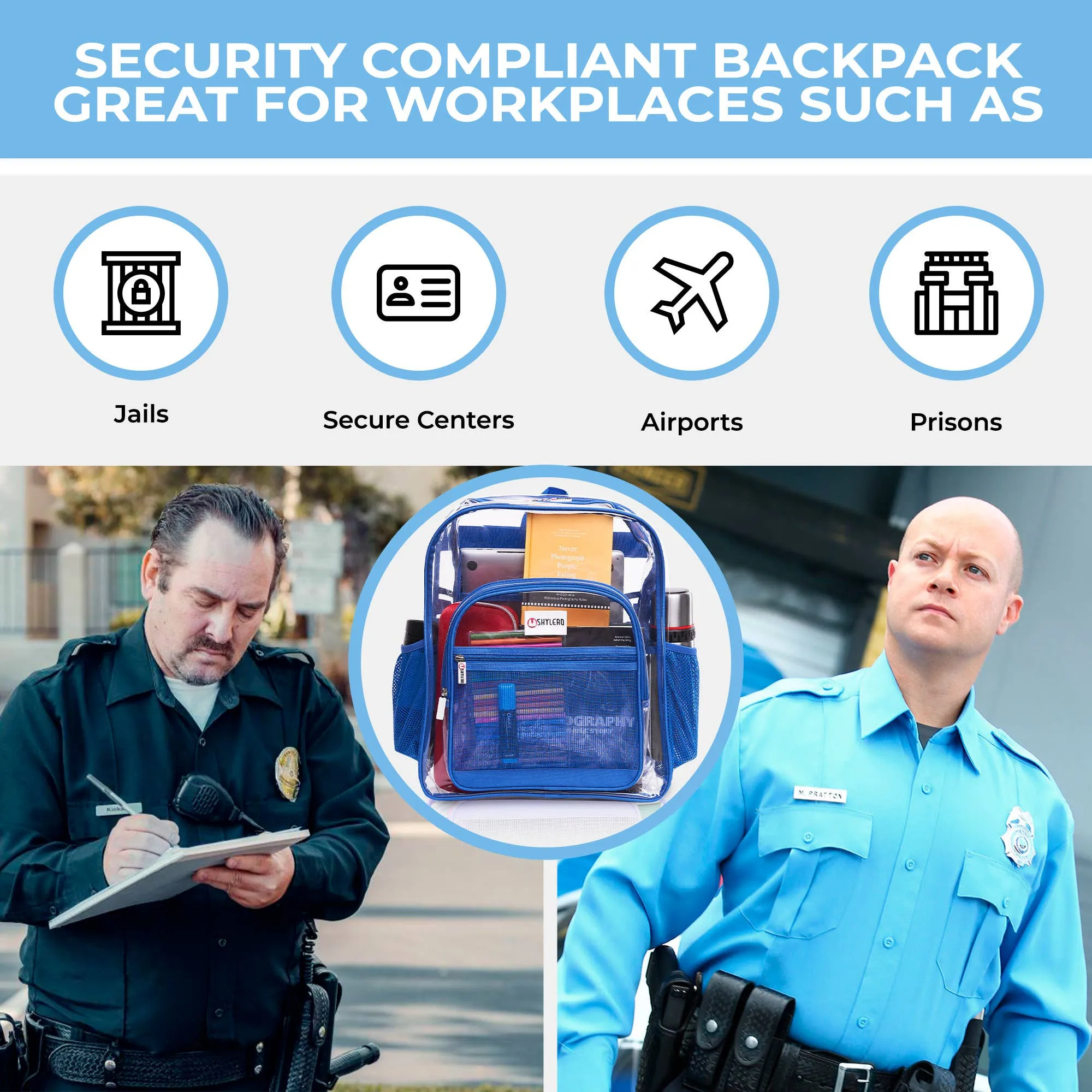 Blue Clear Backpack