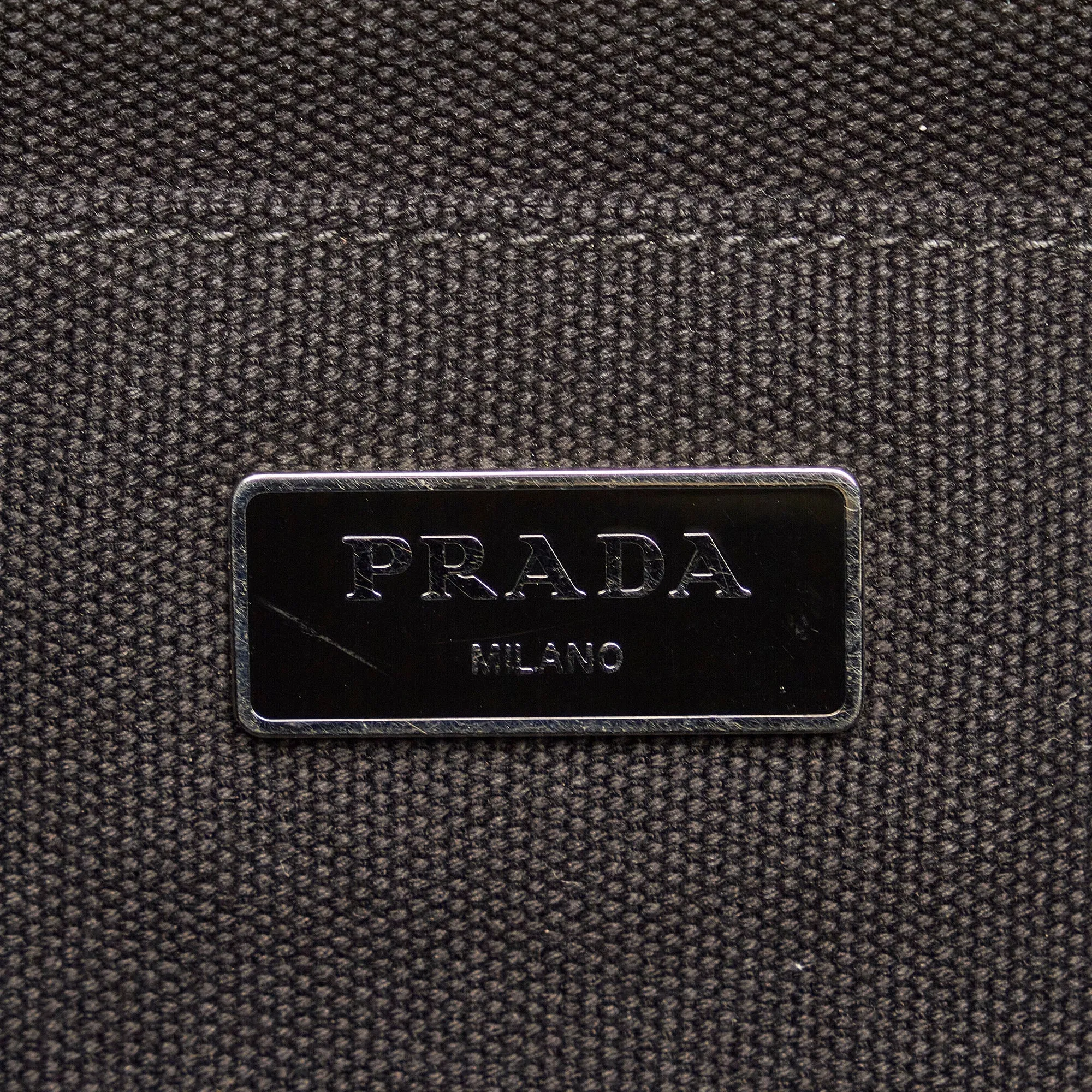 Blue Prada Canapa Camouflage Tote