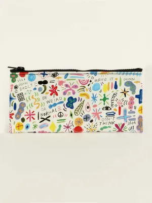 Blue Q Pencil Case Doodle Party