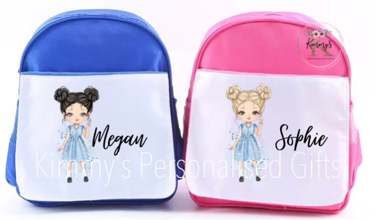 Blue School Girl Backpack