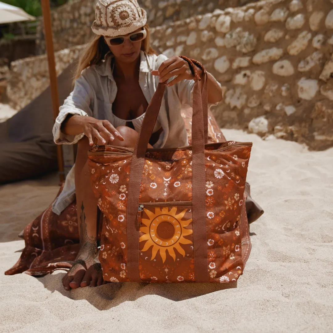 Boho Sun Brown Beach Bag
