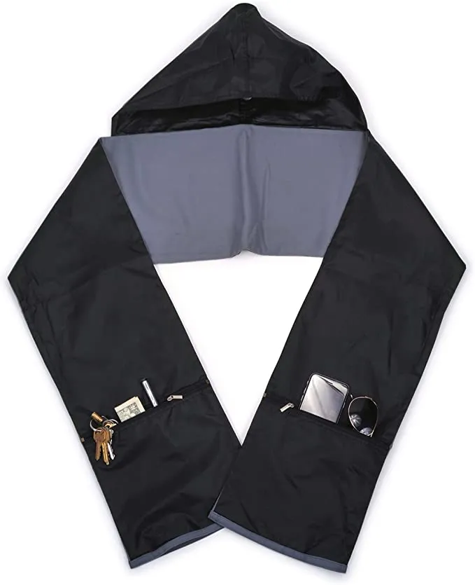 Brand new The RainScarf-Reversible Scarf w/ Waterproof Hood & Pockets-Unisex! The first scarf that reverses to reveal a secret rain hood! Plaid! Retails $30 