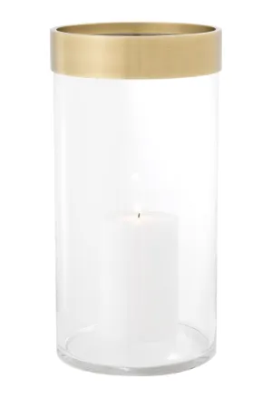 Brass Rim Glass Hurricane | Eichholtz Vertex L