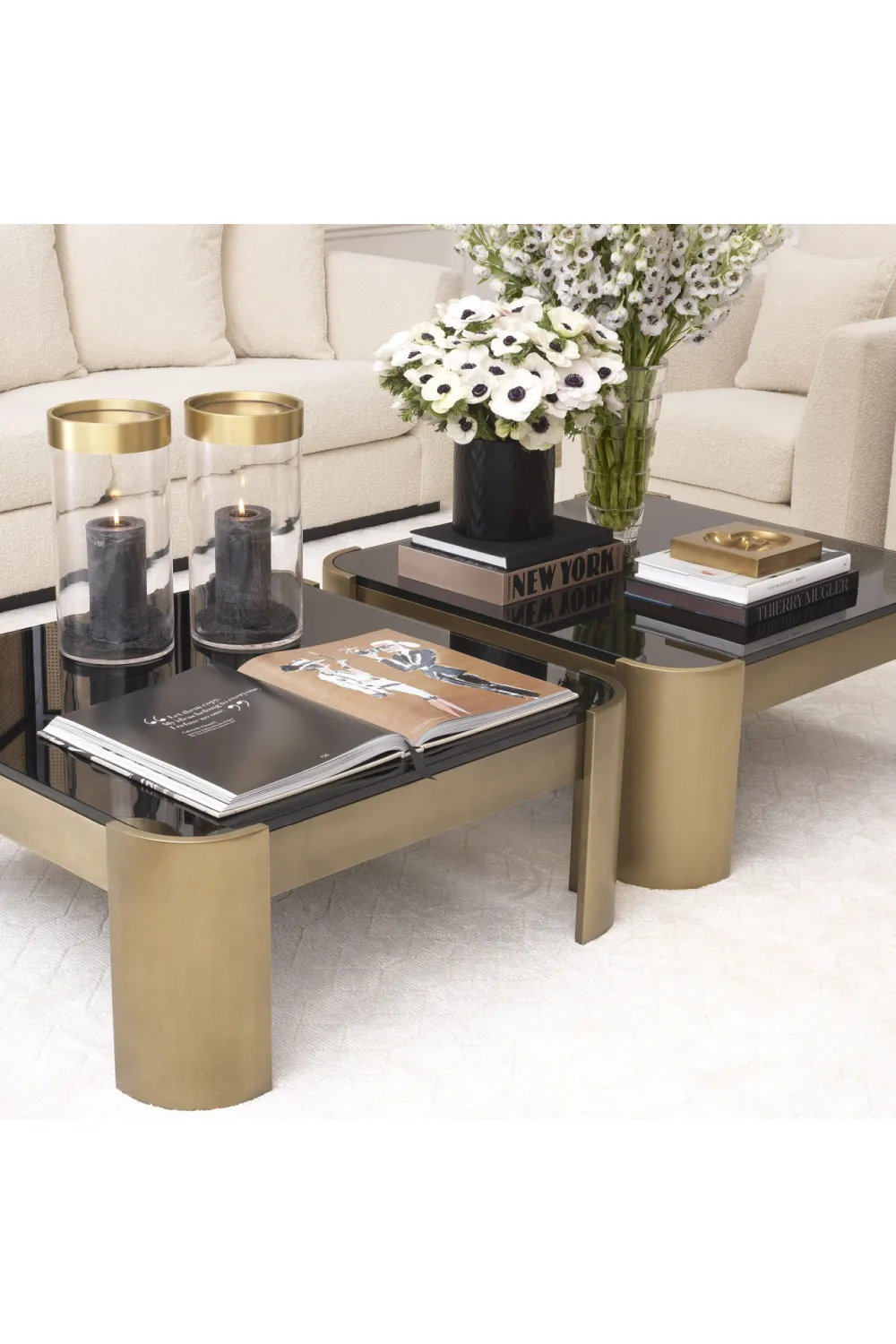 Brass Rim Glass Hurricane | Eichholtz Vertex L