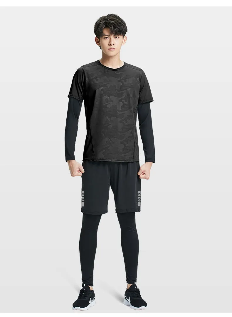Breathable High-Elastic Quick-Drying 5-Piece Sports Set  B