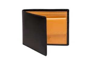 Bridle Hide Billfold With Coin Pocket - Black (Personalisation)