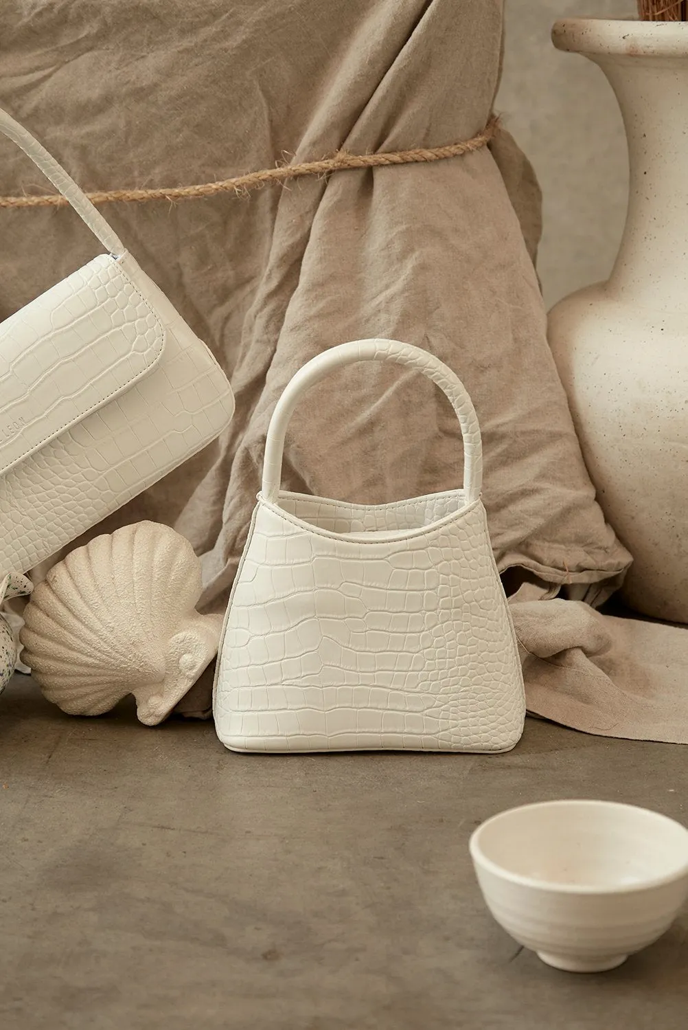Brie Leon Mini Chloe Bag White
